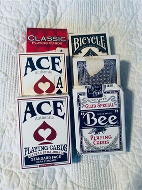 Authentic Red and White Playing Cards - USED
